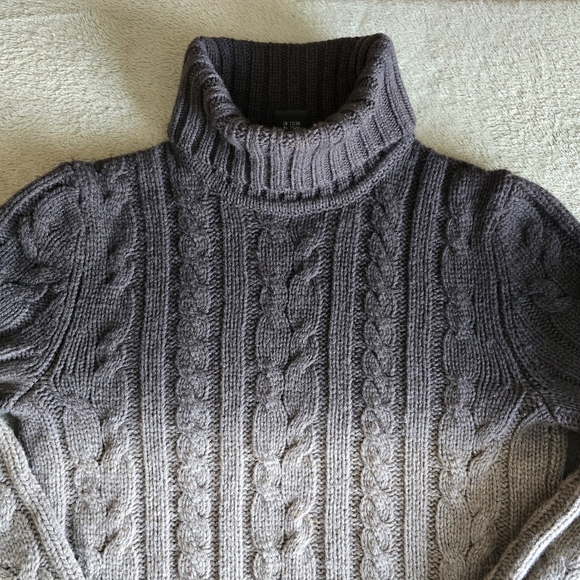 Club Monaco lambswool ombre cable knit turtleneck sweater size XS - Picture 5 of 10